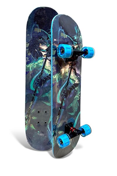 İMVULA Işıklı Silikon Teker Profesyonel Zımparalı Holigramlı Kaykay