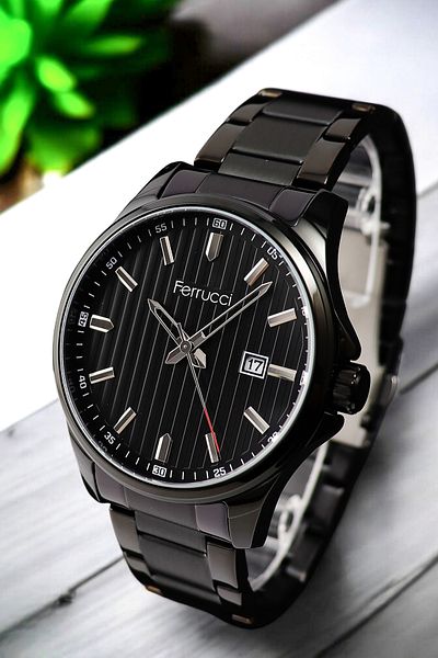 Ferrucci Men's Watch with Full Black Calendar 190047