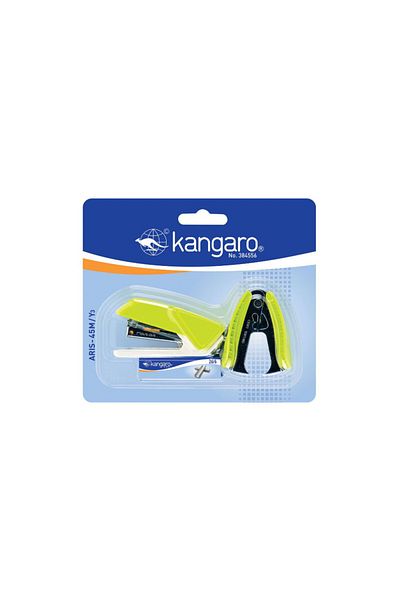 Kangaro Combo of ARIS 45M Stapler, Staples Remover SR-45T and Staples 26/6