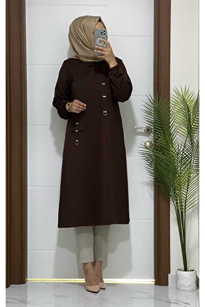 modasura 5555 K 45 Kahverengi Buyuk Beden Ikı Iplık Tunık Yeni Sezon