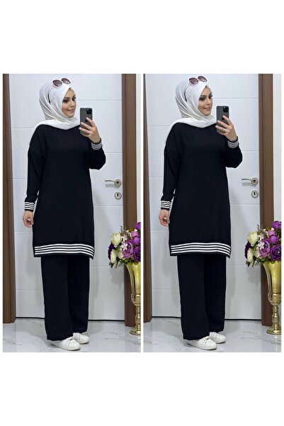 modasura 7070 K 20 Black Tunic Trousers Set