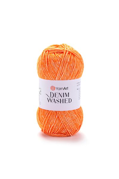 Yarnart Denim Washed - Μελανζ Χειροποίητο Νήμα Πλεκτομηχανής Πορτοκαλί-902