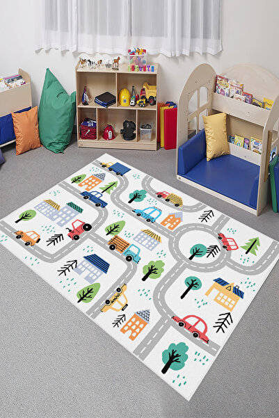 YTR HOME Dijital Baskı Yıkanabilir Kaymaz Taban Dekoratif Leke Tutmaz Kolay T...
