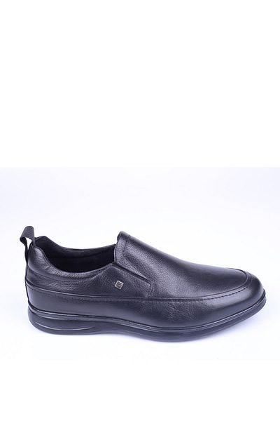 Fosco 9547 Men's Black Genuine Leather Classic Rubber Shoes