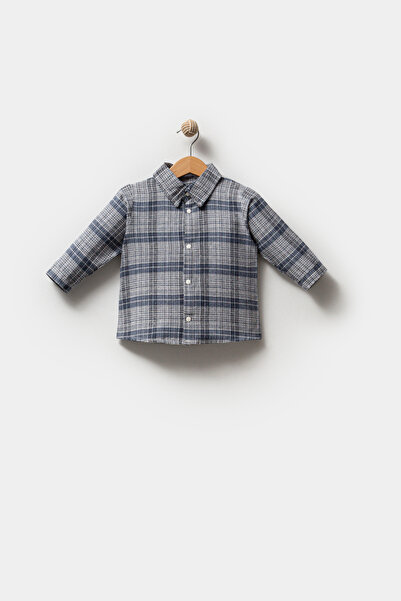 Jikko Baby Erkek Bebek Gömlek Sweatshirt ve Kot Pantolon 3'lü Takım 9064