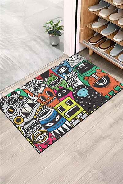 Monnhein سجادة باب حديثة وأنيقة - للاستخدام المنزلي والمكتبي والخارجي (الوحش)