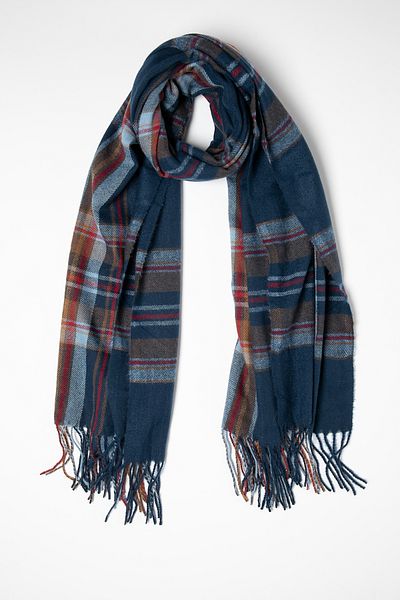 RİNA Preppy Sports Scarf_FREE_Blue