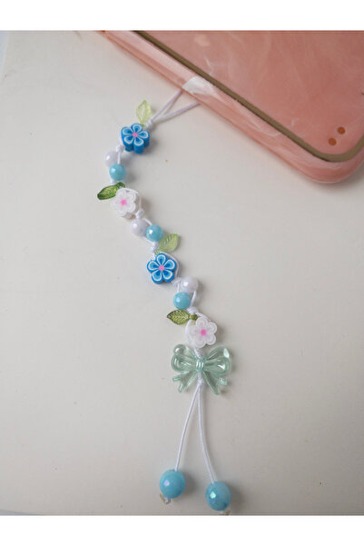 Leydia accessory Sarmaşık Çicek Detaylı Telefon Charm Çanta Ve Anahtar Süsü A...