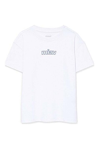 Mavi Mıav Baskılı Kız Çocuk T-shirt M7610158-620