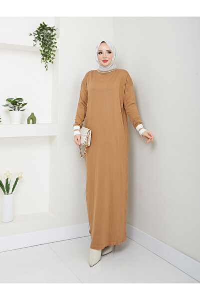 MODAMÜNASİP Rochie minunată, mercerizată, fără păr, cu detaliu cu sclipici