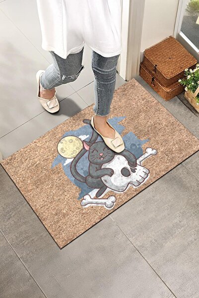 Monnhein سجادة باب حديثة وأنيقة - للاستخدام المنزلي والمكتبي والخارجي (أسود)