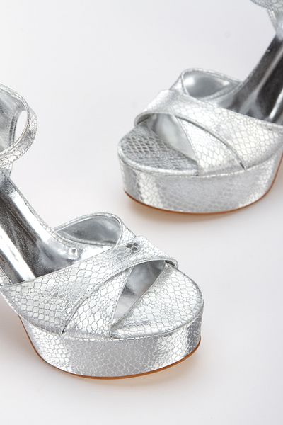 MFT AYAKKABI Women's Special Production Platform Heeled Evening Shoes