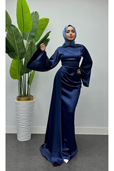 modasusev Ισπανικό βραδινό φόρεμα με σατέν μανίκι