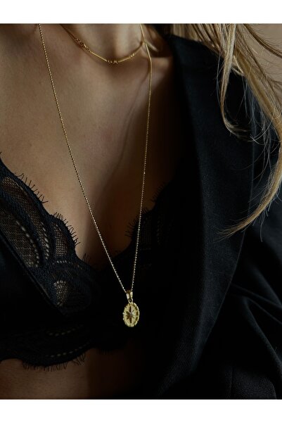 Sade Accessory Top Zincirli Kutup Yıldızı Kolye