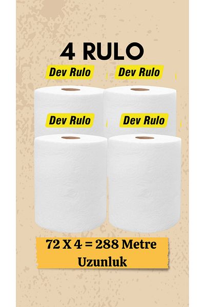FOREVERSTORS Double Layer Paper Towel - Napkin Giant Roll, 4 Rolls (1 Giant Roll=5 Rolls)
