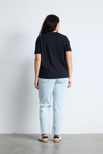 LUOKK Bradley Crew Neck Plus Size Basic T-Shirt Black