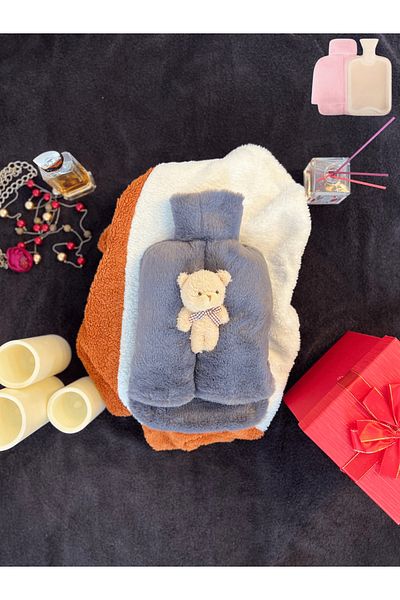 TREND COLOR 2 Lt Smoked Plush Toy Warm Water Bag - Foot Warmer, Plug-In