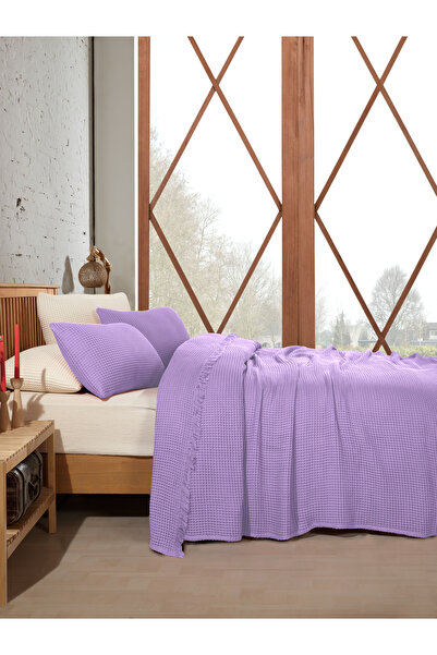 destinyhometex %100 Pamuk Waffle Tek Kişilik Yatak Örtüsü 160x240 cm