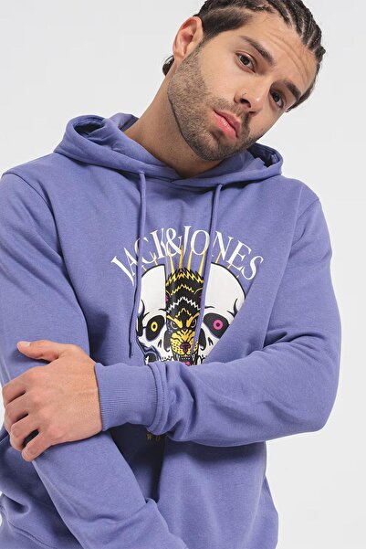 Jack & Jones JACK&JONES 12248898 СВІТШОТ З КАПЮШОНОМ І НАДПИСАМИ