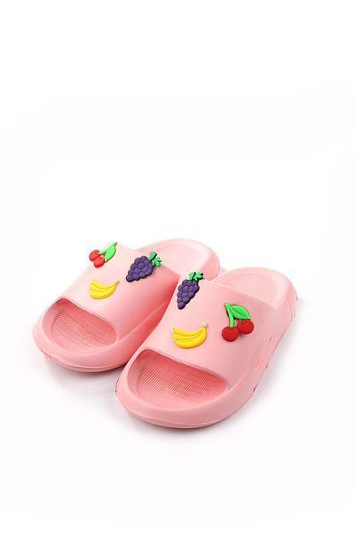 Papuçsepeti Shoe Basket 3863 - Girl's Eva Daily Slippers, Sea, Beach, Pool Fruit