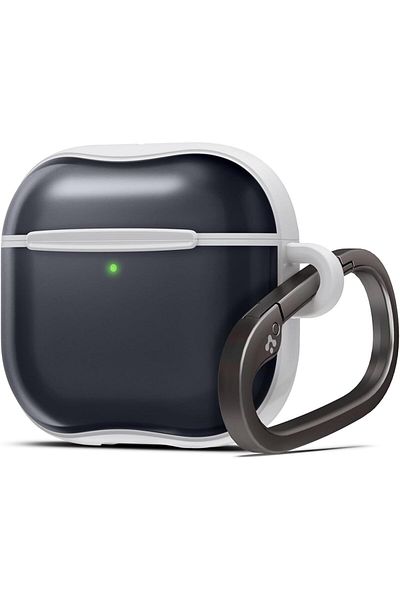 Spigen Ultra Hybrid designed for AirPods 4 case cover (2024) with carabiner - Classic C1 Graphite