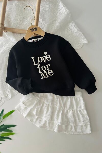 Minigimin Cicileri Set pentru fetiță cu fustă din trening brodat My Little Pi...