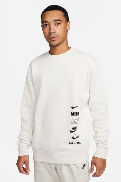 Nike Sportswear Club Fleece Franch Terry Φούτερ Ανδρικό φούτερ με κρέμα