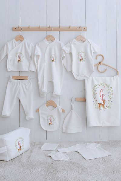 Tuğba Kuğu Organic 11-Piece Hospital Release - Little Deer Series - Letter g