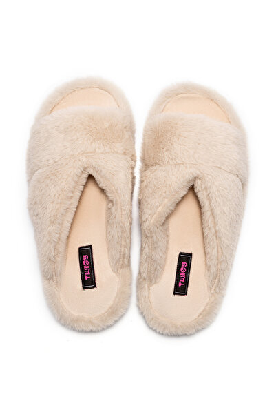 Twigy Moli Plyšové dámské domácí pantofle Béžová 36/41