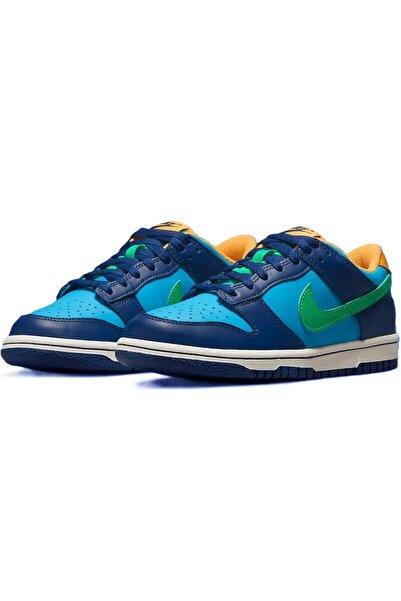 Nike Dunk Low Leather Unisex Sneaker Hakiki Deri Mavi Günlük Spor Ayakkabı