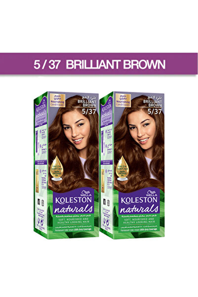 Wella Koleston Naturals  NATURALS  5/37 - BRILLIANT BROWN   Pack of 2