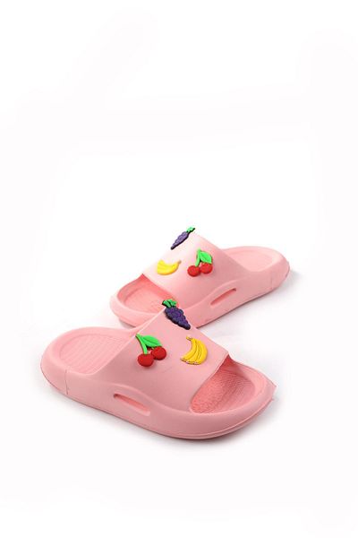 Papuçsepeti Shoe Basket 3863 - Girl's Eva Daily Slippers, Sea, Beach, Pool Fruit