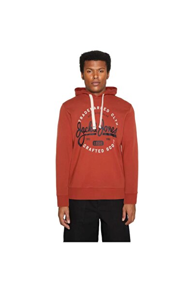 Jack & Jones JACK&JONES 12236178 Φούτερ με κουκούλα και γράμματα στον καπάκι