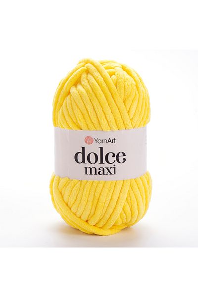 Yarnart Dolce Maxi - Βελούδινο Χειροποίητο Νήμα Πλεξίματος Κίτρινο-761