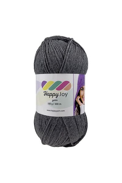 Kürkçü Han Happy Joy 100Gr 300m Hand Knitting Yarn Gray Melange Hj091