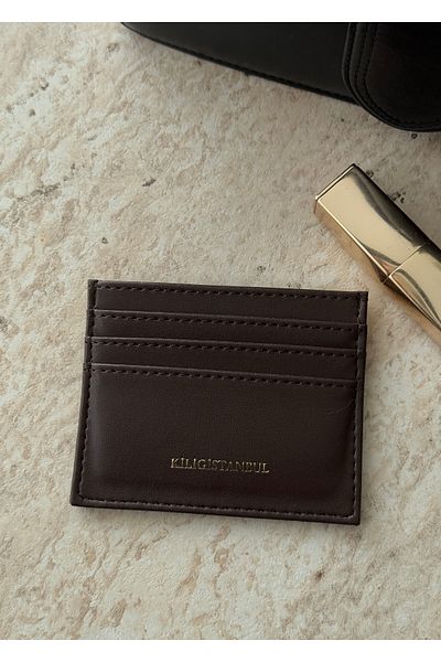 KİLİGİSTANBUL Θήκη για κάρτες Bitter Brown 6 θέσεων