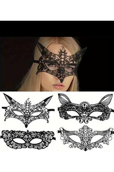 Butik 1 Adet Siyah Dantel Maskesi ,makyaj Partisi Venedik Göz Maskesi ,seksi ...