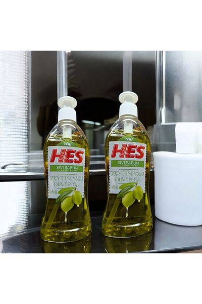 Hes Olive Oil Liquid Soap 400 ml (2 Pieces X 400ml = 800ml)