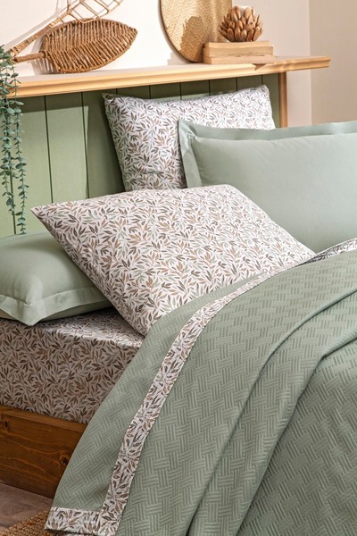 Özdilek Sarmaşık Tek Kişilik Jakar Biyeli Pike Takımı