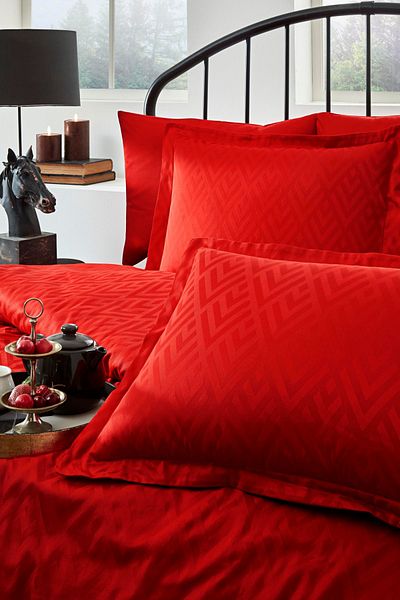 Özdilek Özdilek Geometric Double Jacquard Satin Duvet Cover Set