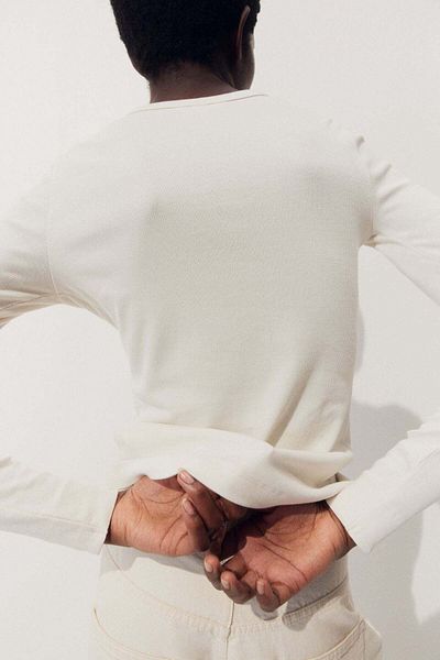 H&M Ribbed modal-blend top