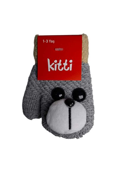 Kitti Spteks Kitti 1-3 Years Baby Gray Color Men's Mascot Gloves