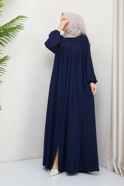 SERRA MODA حجاب إسلامي من الحرير المدني المكشكش مع رداء فيريس