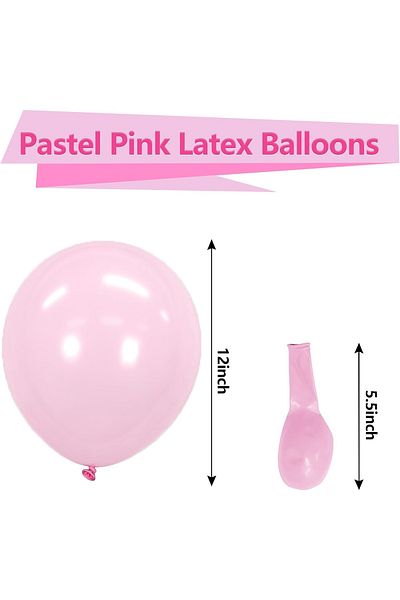 Home Zone 100 Pack 12 inch Round Helium Light Pink Balloons for Wedding