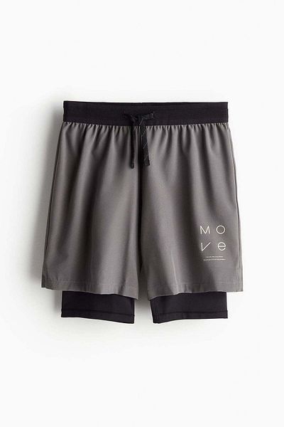H&M DryMove™ 2-in-1 sports shorts