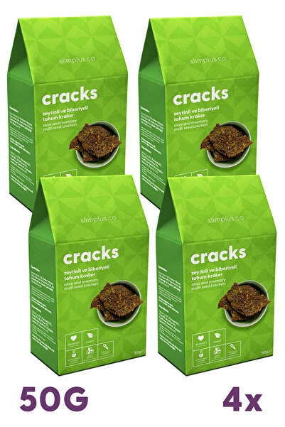 slimplus Tohum Kraker Zeytin Biberiyeli Cracks – Glutensiz Vegan Katkısız (4 ...