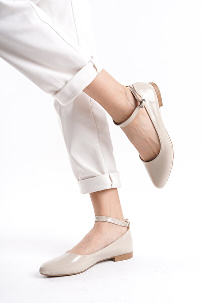 hmdyıl Balerini din piele lacuita bej