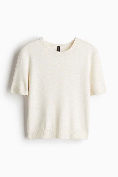 H&M Fine-knit T-shirt