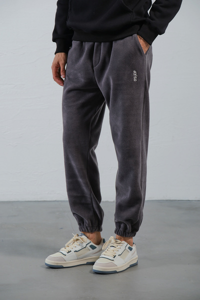 aziso Ανδρικό παντελόνι από μαλακό φλις ελαστικό πόδι