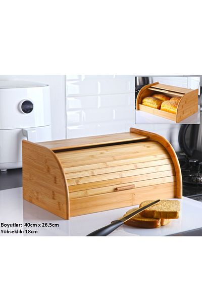 Pinkev Bread Brot Cabinet Box with Bamboo Lid